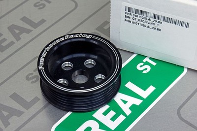 PHR Billet Aluminum Alternator Pulley, 2.9'' OD underdrive Black Edition 2JZ 1JZ