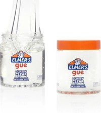 Elmers Gue Pre Made Slime Glassy Clear 8oz Tub Jar