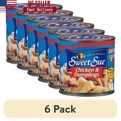 6 Pack Chicken Dumplings Canned Meal High Protein Ready to Eat Pantry Staple New