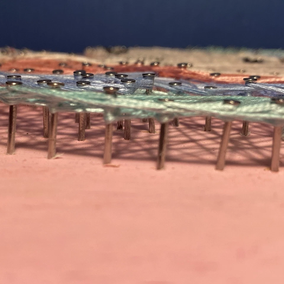 UNICORNIO 3D Cuerda Arte Decoración Sobre Madera Rosa - Linda Habitación Niñas Tablón Hecho a Mano, 13x11 Foto 4 de 4