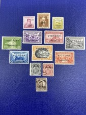 Philippines 1945 "Victory" Overprint post WWII, complete set +1 SC#485-496 +497