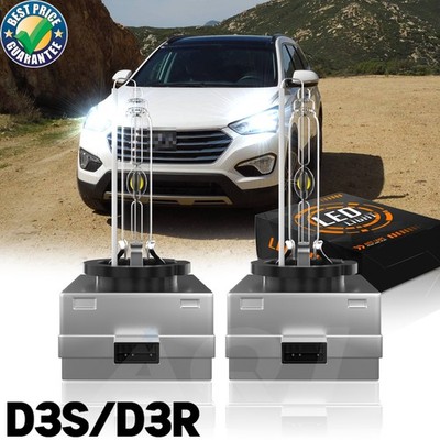 Fit Hyundai Santa Fe XL	2013-2018 D3S HID Headlight High Low Beam Bulbs white