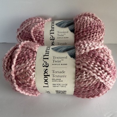 Loops & Threads Textured Twist 90% Acrylic Rose Lot 004 MPN 09028 lot of 2