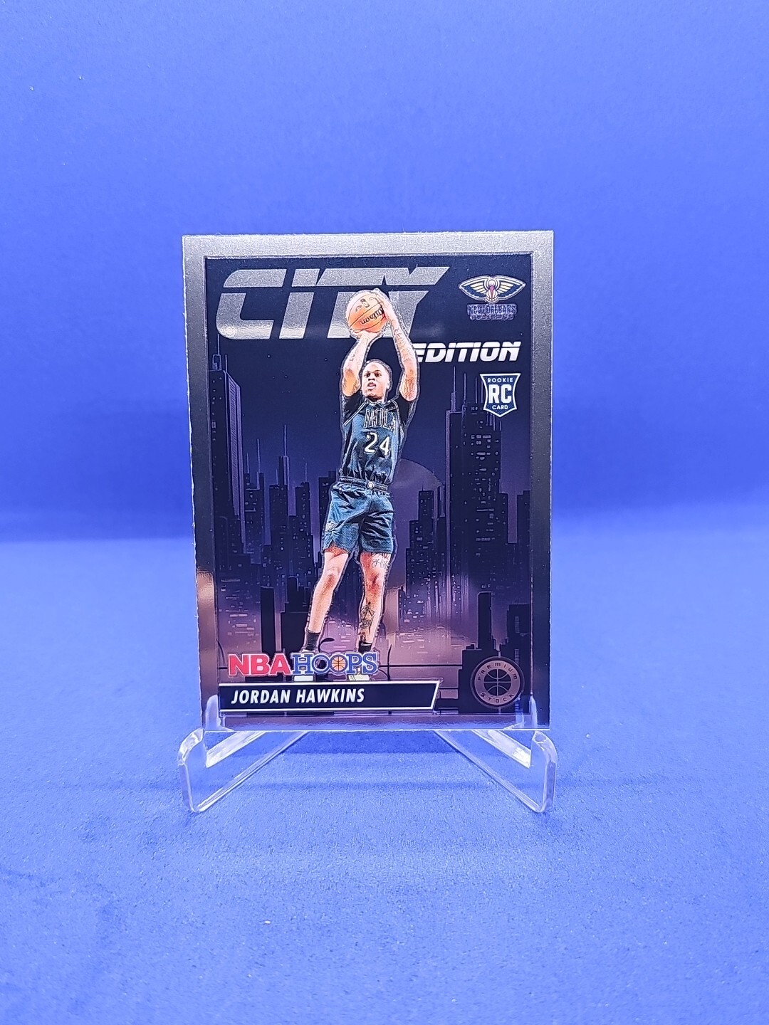 2023-24 NBA Hoops Premium Silver City Edition RC Jordan Hawkins #7 Pelicans NM!!