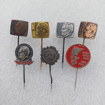 TITO Josip Broz Vintage Pin Ex-Yugoslavia President Leader 7/1 LOT 10