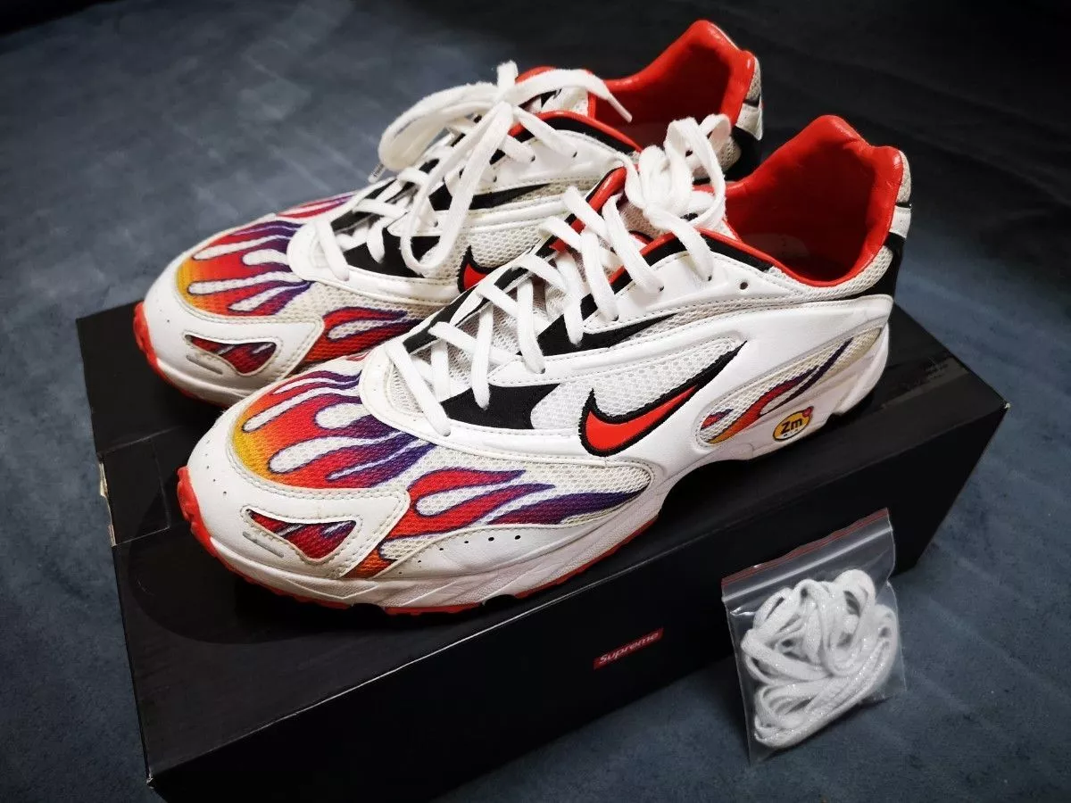 BASKETS BASSES NIKE x SUPREME AIR ZOOM STREAK SPECTRUM PLUS AQ1279 100 US 10,5