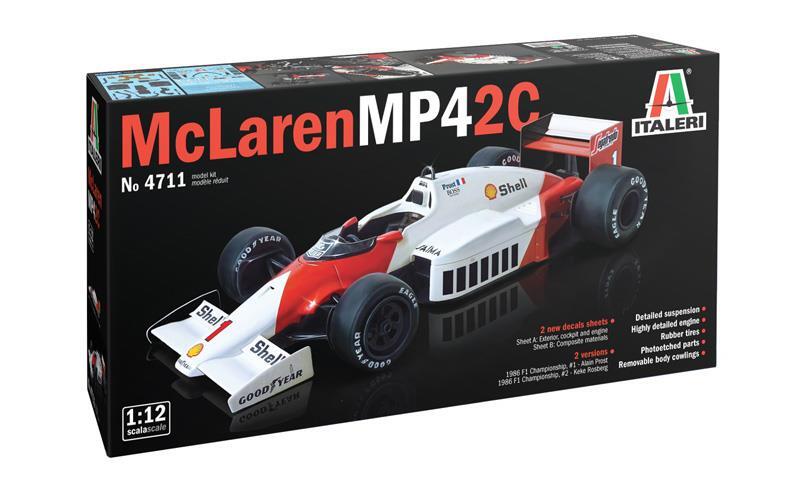 ITALERI 4711 McLaren MP4/2C F1 1986 Prost Rosberg Kit 1/12 Scale
