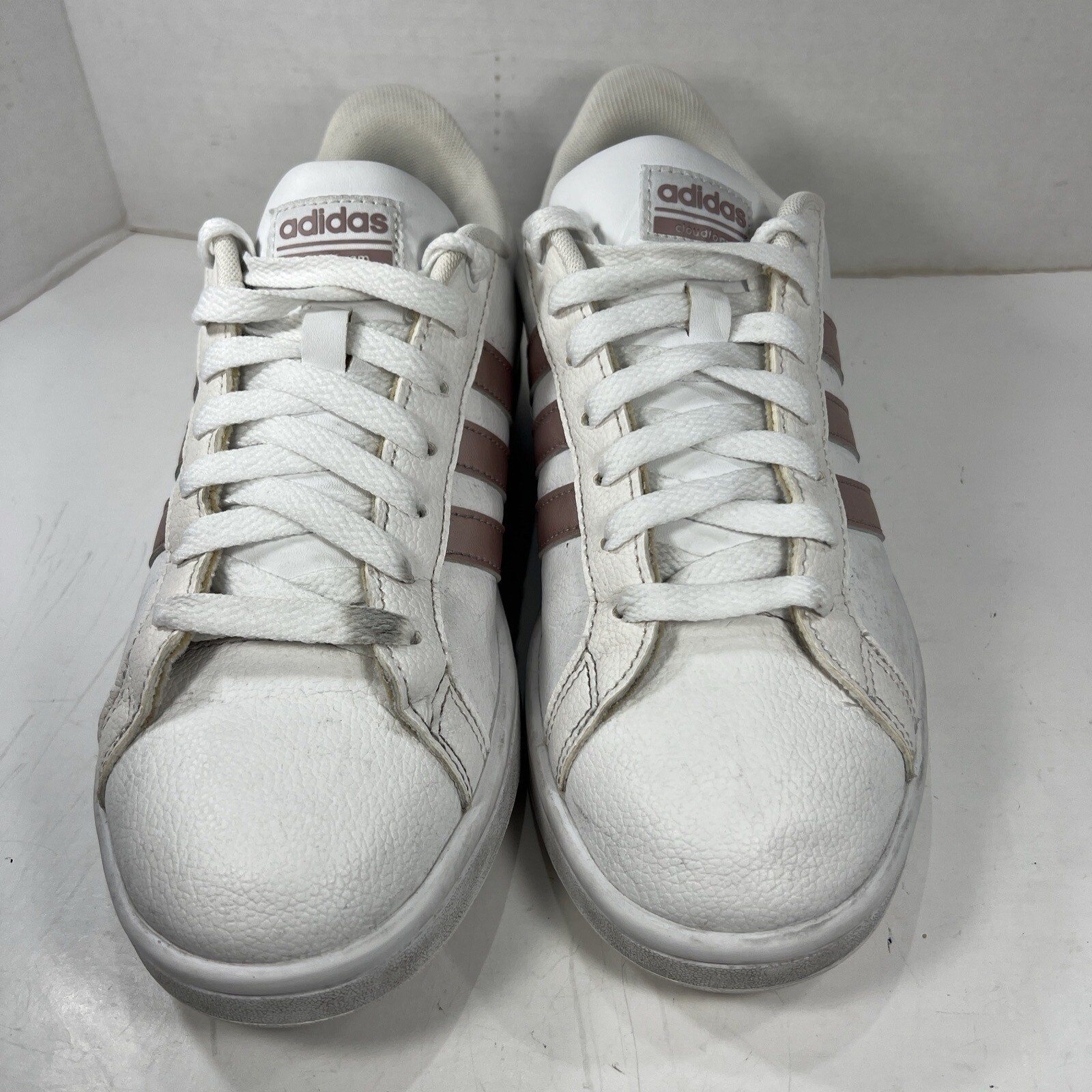 Adidas Womens Ortholite Float White Dusty Rose Leathe Gem