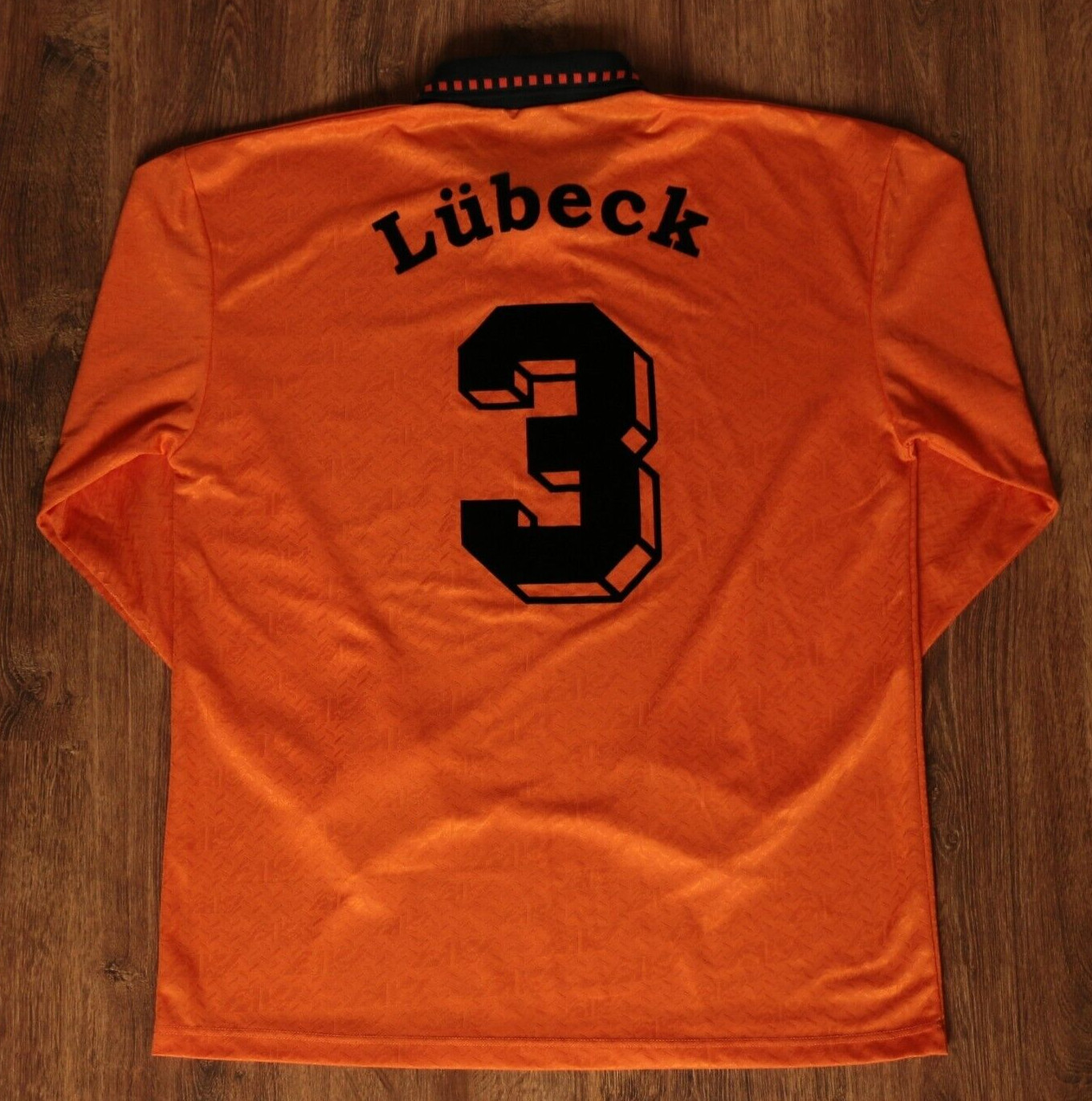 Vntg 90s Masita VfB Lubeck Football Shirt Orange Long Sleeve Jersey Belgium XL