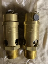 Lot Of (2) R. Conrader Safety Relief Valves 150 PSI 1281 SCFM CRN 0G06391 2C