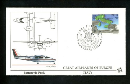 Postal History Italy FDC #1735-1736 SET OF 2 Europa railroad trains map 1988 - Picture 3 of 4