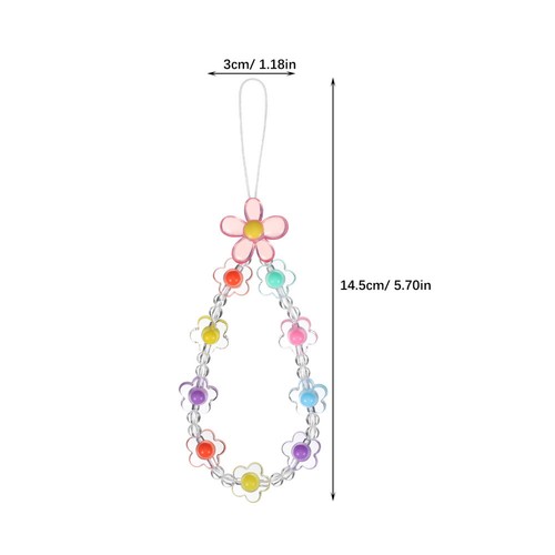 7 Pcs Mobile Phone Bracelet Beaded Lanyard Charms Cellphone Strap Flower - 第 4/11 張圖片