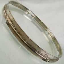 Ludwig/WFL 13" 6Lug Nickel-BRASS Tom Drum Rim/Hoop Triple-Flange Vintage 50s NOB