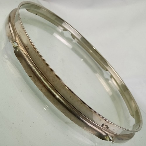 Ludwig/WFL 13" 6Lug Nickel-BRASS Tom Drum Rim/Hoop Triple-Flange Vintage 50s NOB