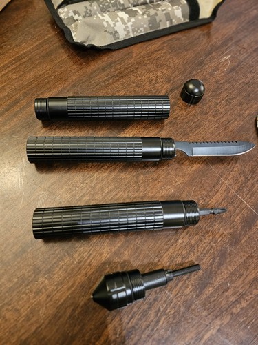 tactical survival 18 Inch. Knife, Fire Starter, Screw Diver, Glass ...