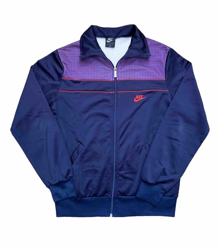 VTG 1980's Nike Blue Tag Track Jacket Grid Made In UK OG Rare Coat Full Zip 80s - Picture 2 of 9
