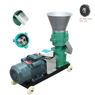 3MM Farm Animal Feed Pellet Mill Machine Feed Granulator for Bird Fishes 220V
