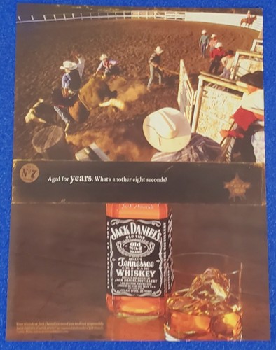 2004 JACK DANIELS TENNESSEE WHISKEY PROFESSIONAL BULL RIDERS ORIGINAL PRINT AD