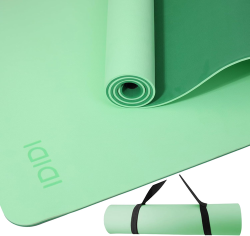 Yoga Mat with Strap,Non-Skid Workout Mat,8Mm Thick Yoga Mat,Poe Yoga Mats for Wo