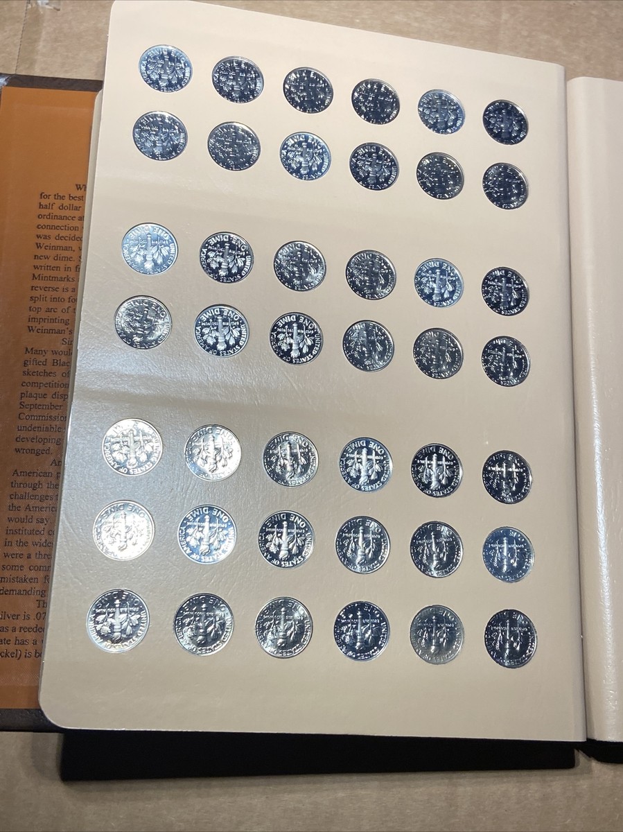 1946-2017 10c Roosevelt Dime - BU & PROOF Set - Dansco 8125 Album