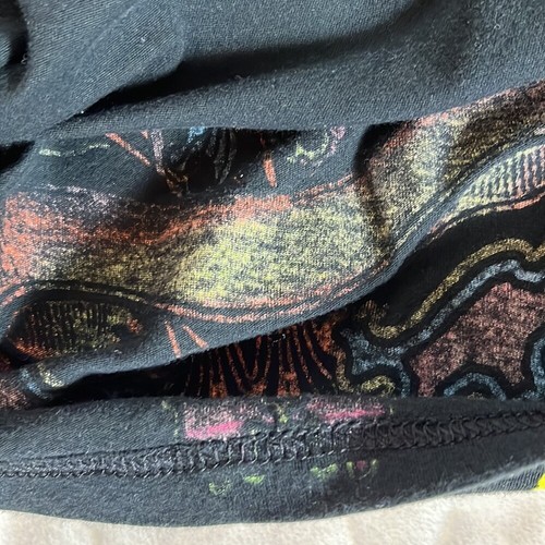 Spencer’s Women’s Trippy Colorful Peace Sign Mushroom Shirt Sz Small 100% Cotton - Picture 9 of 10