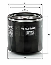 MANN-FILTER W 921/80 oil filter for HOLDEN,ISUZU,MITSUBISHI,OPEL,VAUXHALL