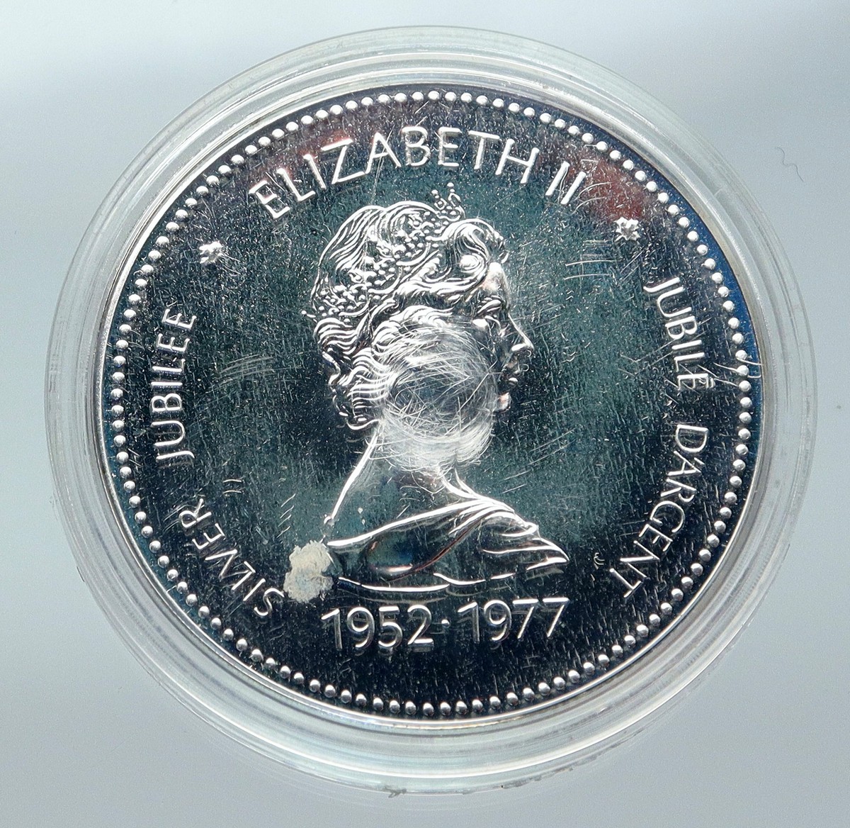 1977 CANADA UK Queen ELIZABETH II Senate Throne Proof Silver