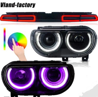 VLAND RGB Scheinwerfer & Rücklichter für Dodge Challenger 2008-2014 SE R/T SRT