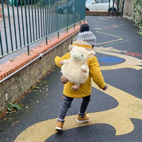 Zaino Pecora Peluche Animale Zaino Peluche Agnello Bambino Zaino Ragazza Regalo - Foto 4 di 4