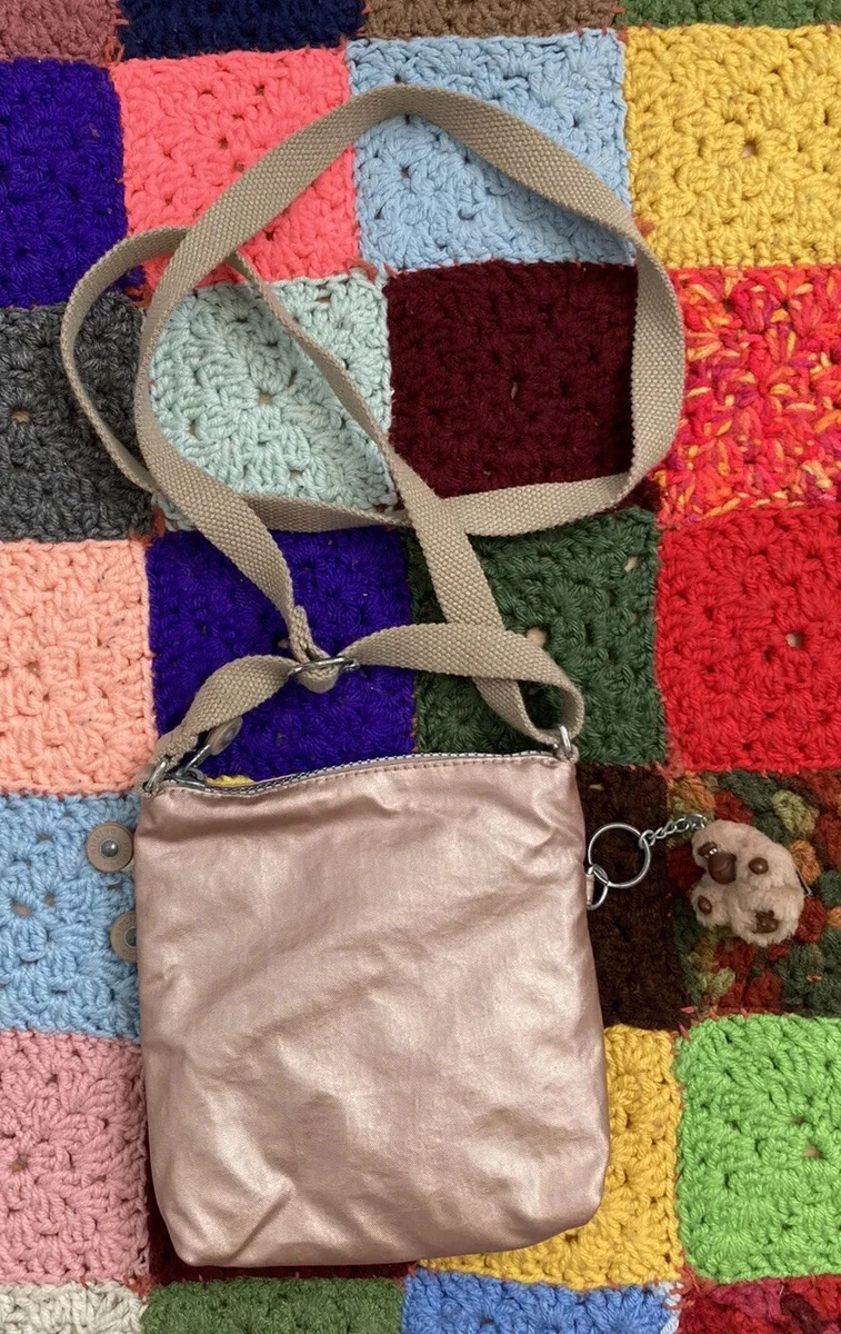 KIPLING Bag Small Pink Zippers includes GORILLA KEYCHAIN Multiple Pockets