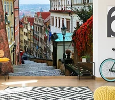 3D Small Town House G13282 Wallpaper Wall Murals Removable Self-adhesive Honey