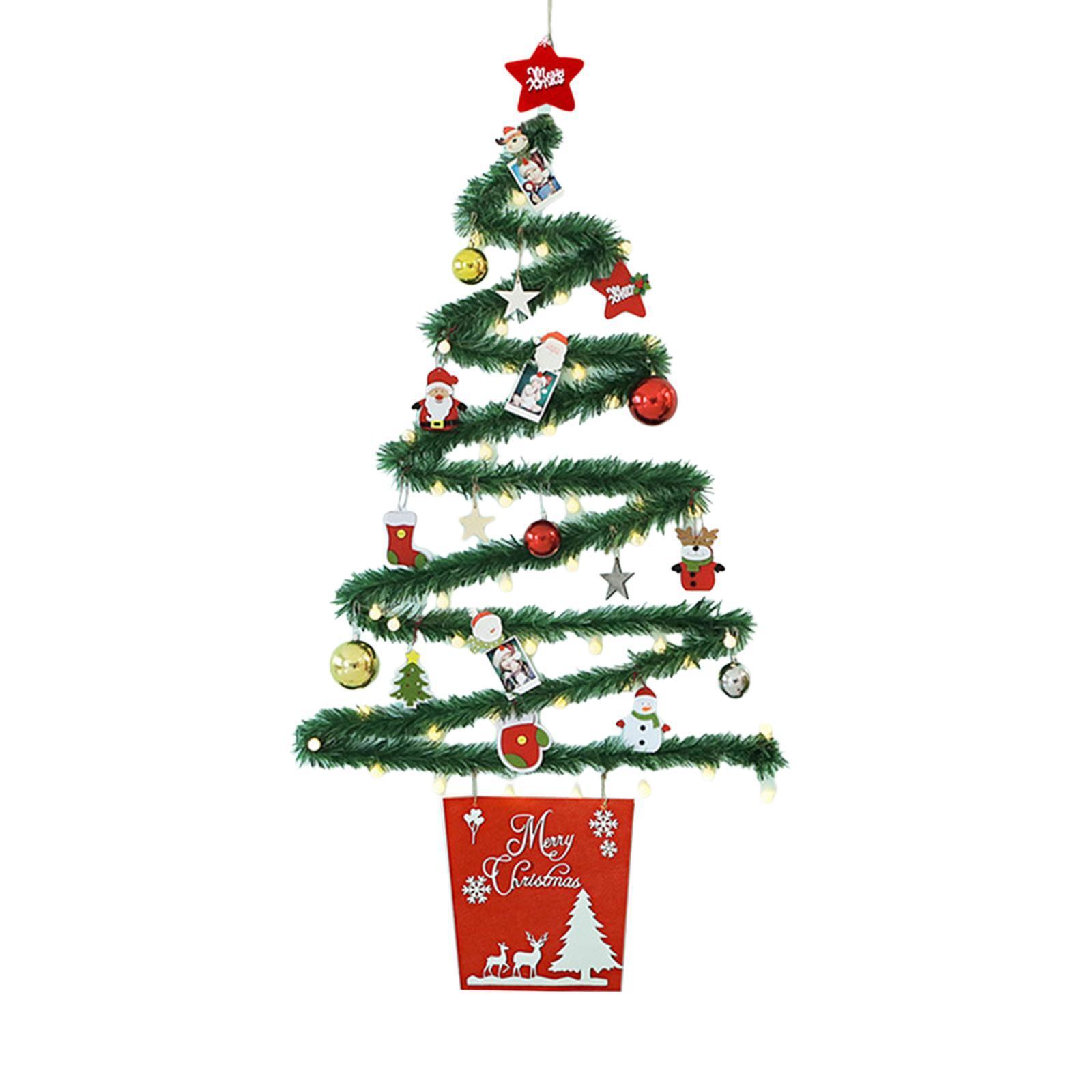 DIY LED Wall Xmas Tree, Lighted Christmas Wall Tree Hanging Signs