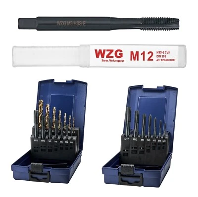 HSS E Co5% Gewindebohrer Gewindebohrer Set Satz M3,M4,M5,M6,M8,M10,M12 WZG