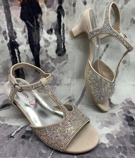 Steve Madden Heeled Sandal Girl kids Size 3M Blush JChachha Bling Embellished