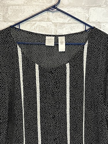 Emma James PLUS SIZE 18W Black polka dot top blouse - Picture 3 of 7