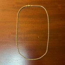 14k Yellow Gold Rope Chain by Michael Anthony Necklace Lobster Clasp 20.75in