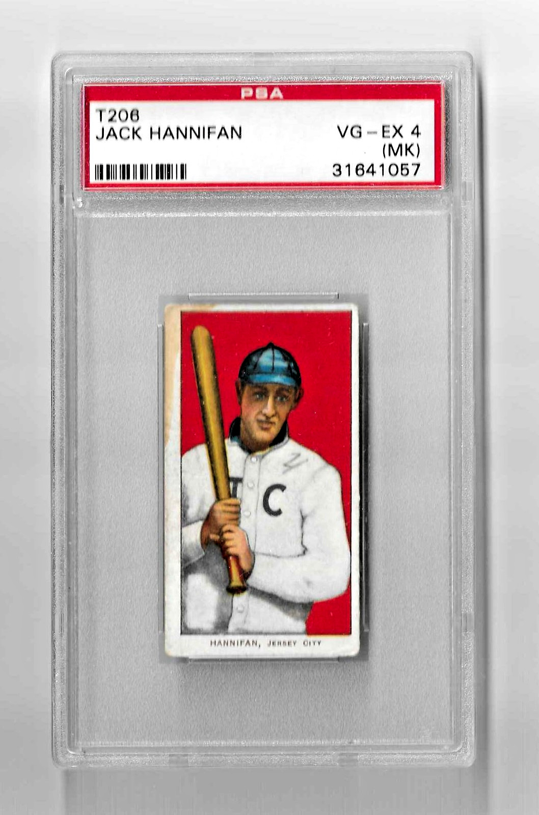 1909-11 T206 PIEDMONT 350 TOBACCO BASEBALL CARD PSA 4 MK JACK HANNIFAN SKEETERS