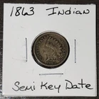 1863 United States Indian Head Cent/Penny One/1C Actual Coin Pictured FREE SHIP!
