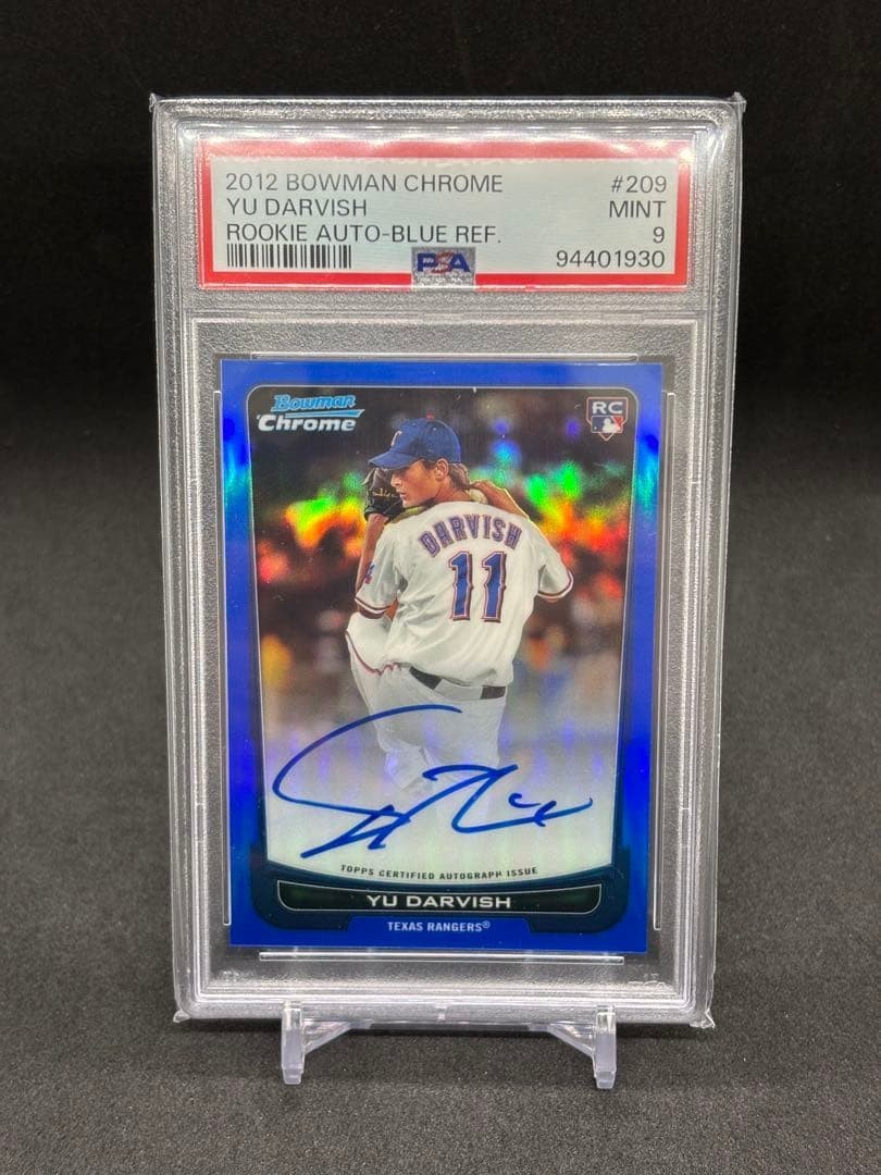 その他 PSA 9 2012 Bowman Chrome Yu Darvish Auto PSA 9 2012 Bowman Chrome Yu Darvish RC Rookie Auto Blue Refractor