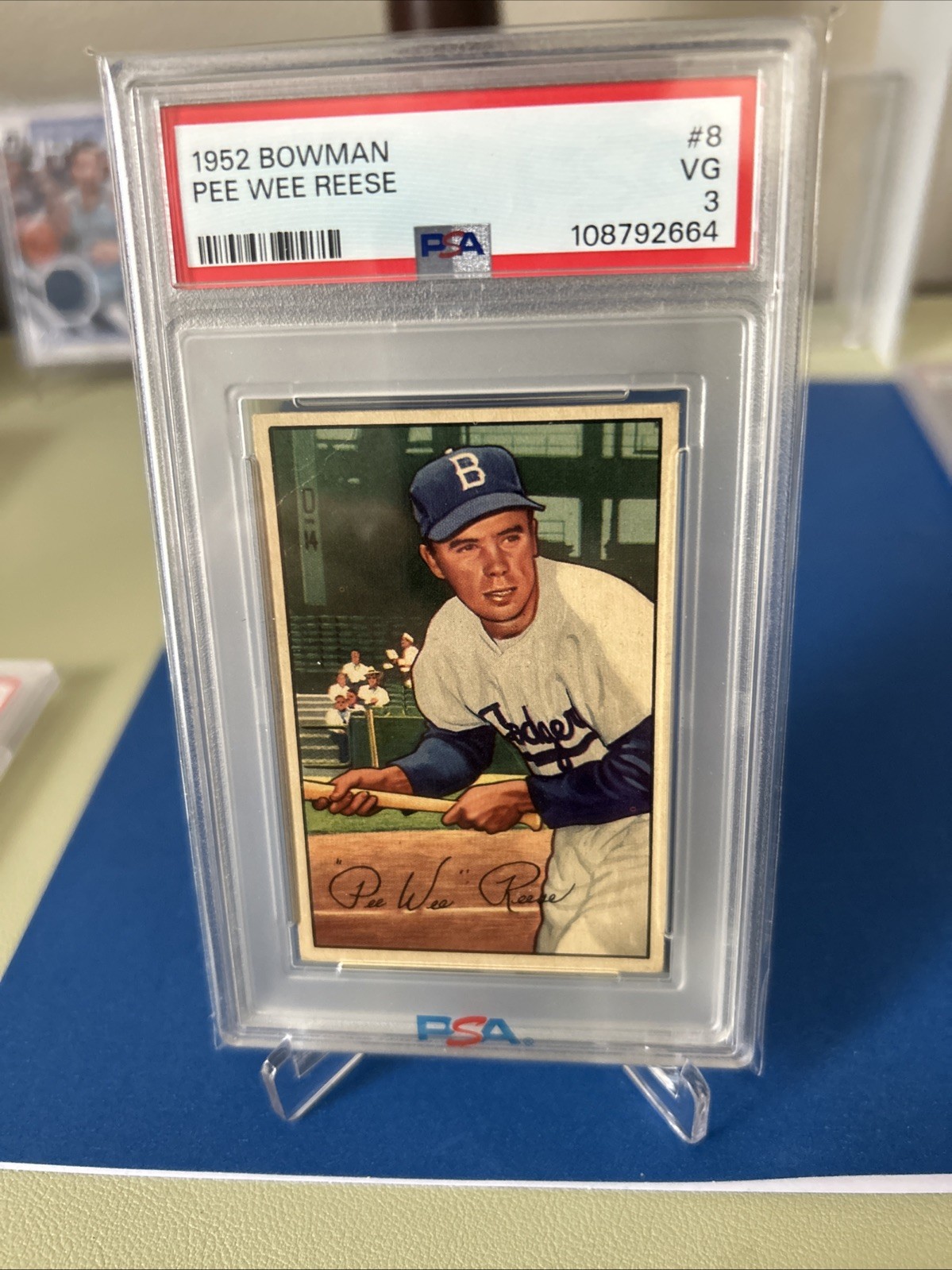1952 Bowman Pee Wee Reese #8 PSA 3 VG CENTERED