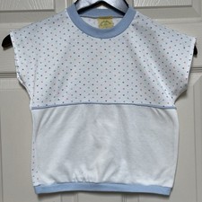 Vintage 80s Girls Shirt Boxy Hearts 1984 Ringer Made in USA