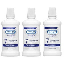 Image of Oral-B 3D White Luxe Perfection Mouthwash For Fresh Breath 500ML - Pack of 3