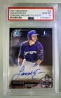 2017 Bowman Chrome Lucas Erceg Auto Graded PSA 10 Gem Mint Autograph POP 13