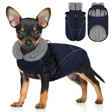 Dog Jackets for Small Dogs, Dog Coat with Harness Built in, Reflective Pet Fl...