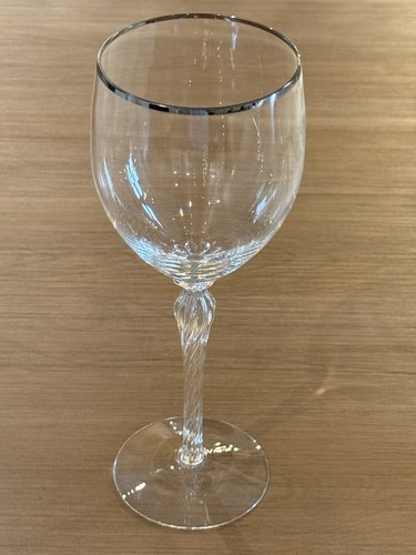 Verres à eau Lenox cristal Madison platine 8 1/2" 1 pièce vintage - Photo 1/5