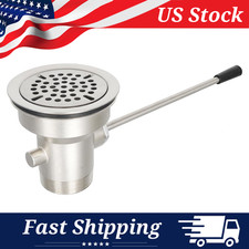 3-1/2" Waste Valve with Lever Handle for Commercial Industrial Deep Sink
