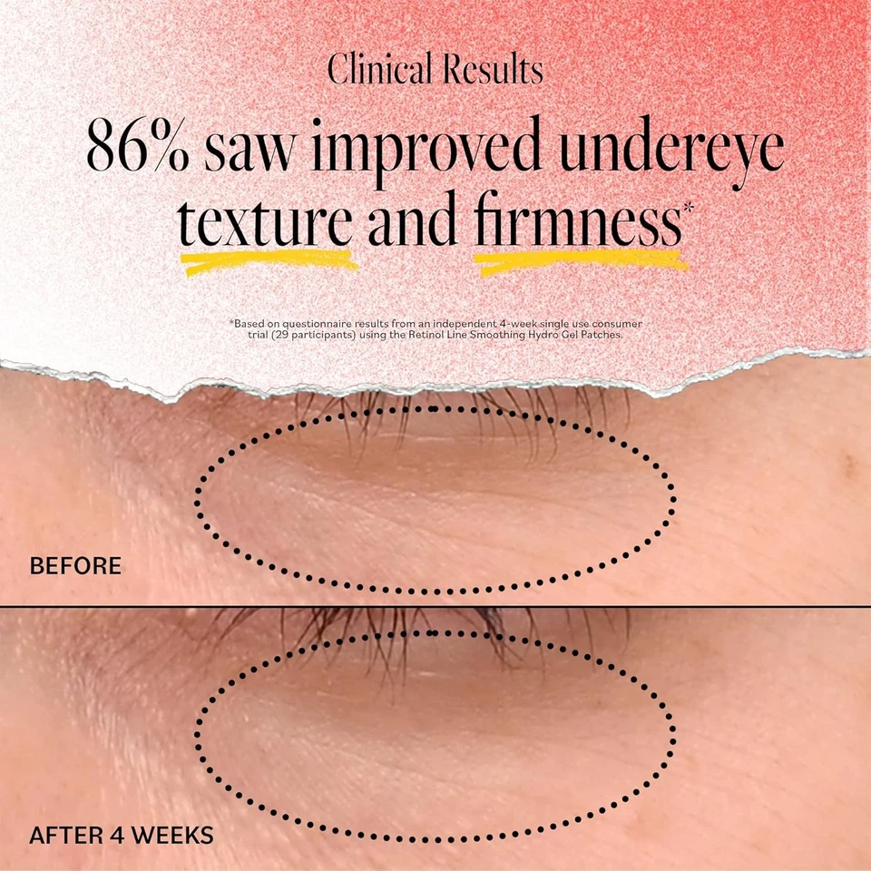 Parches debajo de los ojos Derma E Retinol + Bakuchiol (30 pares) 30 unidades (paquete de 1)  Foto 3 de 4