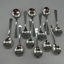 Set Of 12- SMI USA Liberty Tabletop Soup/Boulion Spoons- New