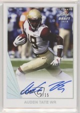 2018 Leaf Ultimate Draft 90 Silver Spectrum 3/15 Auden Tate #BA-AT1 Auto pn1