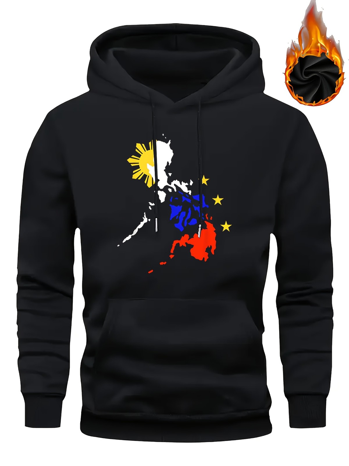 Unisex Trendy Hoodie w/Fashionable Print Design,Kangaroo Pocket,Long Sleeve fo